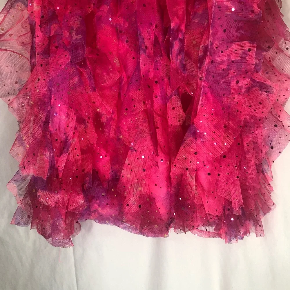 Girls Pink Ruffle Tulle Party Dress Girls Size 10